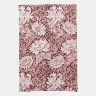 Chrysanthemum Maroon, William Morris Theedoek