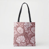 Chrysanthemum Maroon, William Morris Tote Bag (Voorkant)