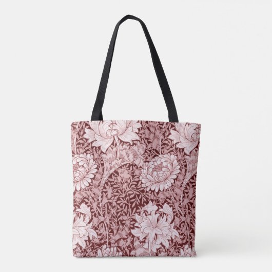 Chrysanthemum Maroon, William Morris Tote Bag (Achterkant)