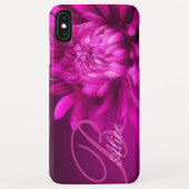 Chrysanthemum mauve aangepaste iPhone case (Achterkant)