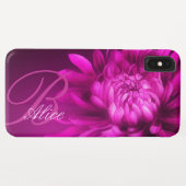 Chrysanthemum mauve aangepaste iPhone case (Achterkant (horizontaal))