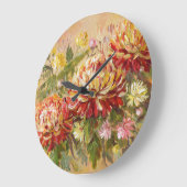 Chrysanthemum Meadow: acryl handschilderij. Grote Klok (Hoek)