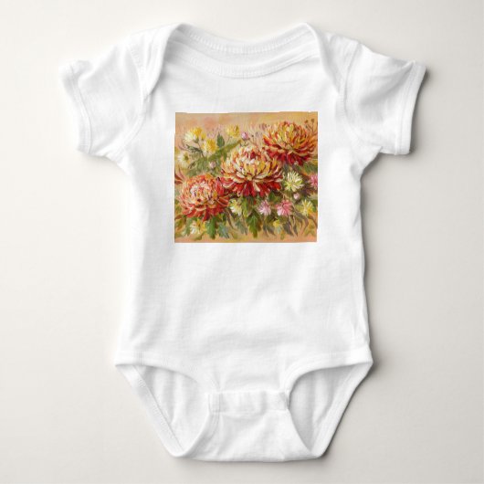 Chrysanthemum Meadow: acryl handschilderij. Romper (Voorkant)