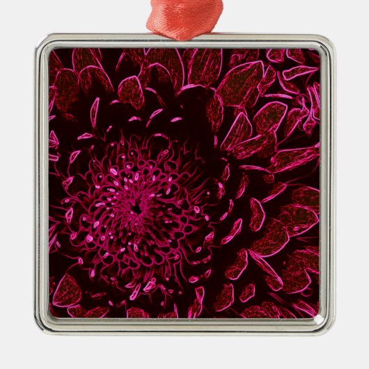 Chrysanthemum Metalen Ornament (Voorkant)