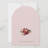 Chrysanthemum Monogram op Mauve Chalk Kaart (Achterkant)
