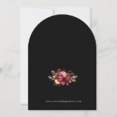 Chrysanthemum Monogram op True Black Kaart (Achterkant)