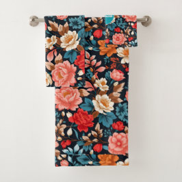 Chrysanthemum Mozaïek Kleurrijk Gepersonaliseerd P Bad Handdoek