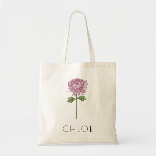 CHRYSANTHEMUM November Geboorte Bloem Aangepaste N Tote Bag (Voorkant)