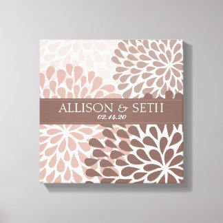 Chrysanthemum (Nutmeg) Canvas Trouwgeschenk Afdruk