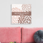 Chrysanthemum (Nutmeg) Canvas Trouwgeschenk Afdruk (Insitu (Woonkamer))