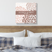 Chrysanthemum (Nutmeg) Canvas Trouwgeschenk Afdruk (Insitu (Slaapkamer))