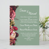 Chrysanthemum op Basil Green Kaart (Staand voorkant)