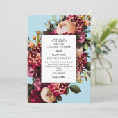 Chrysanthemum op gesponnen Sugar Blue Kaart (Staand voorkant)