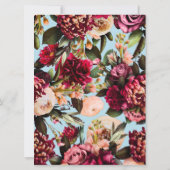 Chrysanthemum op gesponnen Sugar Blue Kaart (Achterkant)