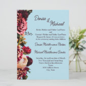 Chrysanthemum op Gesponnen Suiker Blauw Kaart (Staand voorkant)