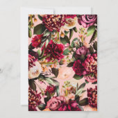 Chrysanthemum op Gossamer Roze Vrijgezellenfeest Kaart (Achterkant)