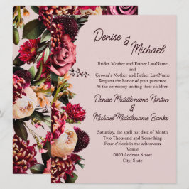 Chrysanthemum op mauve krijtgrond kaart