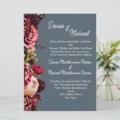 Chrysanthemum op Midnight Blauwgroen Kaart (Staand voorkant)