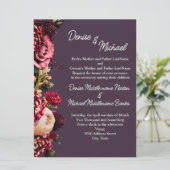 Chrysanthemum op Midnight Plum Kaart (Staand voorkant)