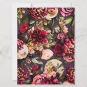 Chrysanthemum op Midnight Plum Kaart (Achterkant)