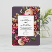 Chrysanthemum op Midnight Plum Kaart (Staand voorkant)
