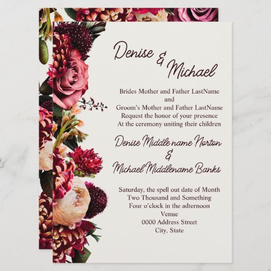 Chrysanthemum op Sneeuwwitje Kaart (Voorkant / Achterkant)