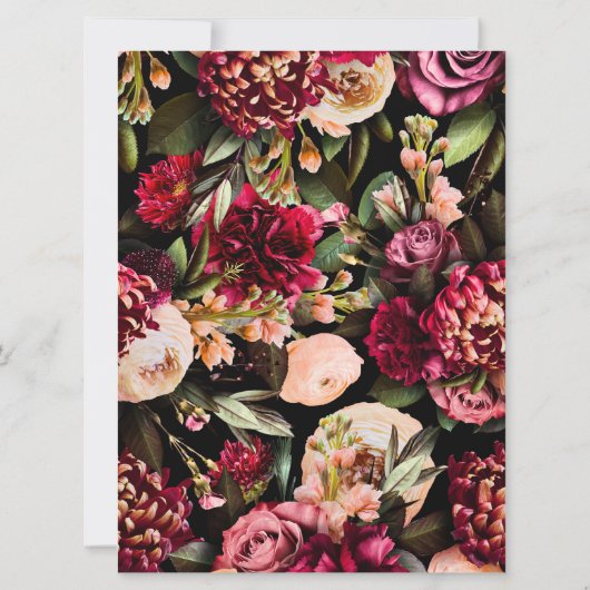 Chrysanthemum op Sneeuwwitje Kaart (Achterkant)