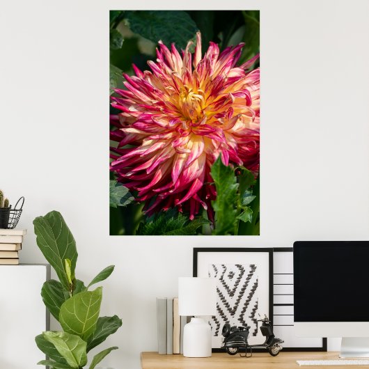 Chrysanthemum Oranje Canadese Bloemfotografie Poster (Thuiskantoor)