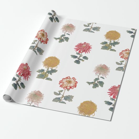 chrysanthemum Osegawa verpakkingspapier Cadeaupapier (Uitgerold)