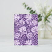 Chrysanthemum Paars, William Morris Briefkaart (Staand voorkant)