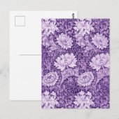 Chrysanthemum Paars, William Morris Briefkaart (Voorkant / Achterkant)