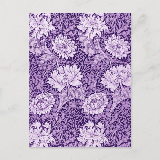 Chrysanthemum Paars, William Morris Briefkaart (Voorkant)