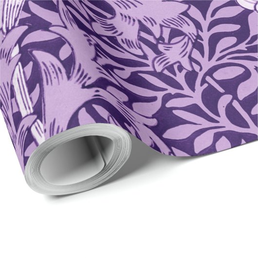 Chrysanthemum Paars, William Morris Cadeaupapier (Rol Hoek)