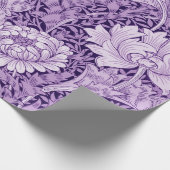 Chrysanthemum Paars, William Morris Cadeaupapier (Hoek)