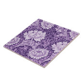 Chrysanthemum Paars, William Morris Tegeltje (Zijkant)