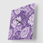 Chrysanthemum Paars, William Morris Vierkante Klok (Hoek)