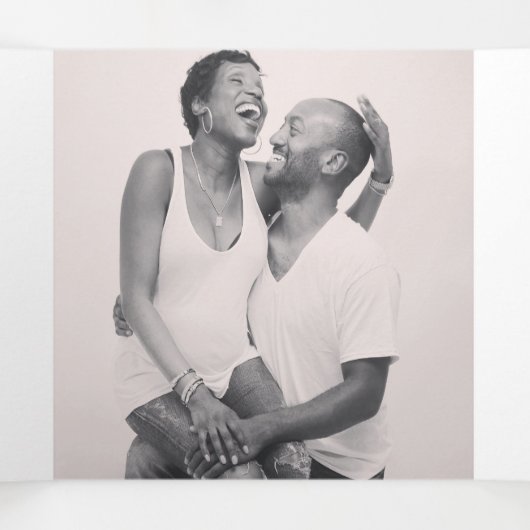 Chrysanthemum paarse bloemtekening drieluik programma (Binnenkant midden)