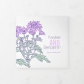 Chrysanthemum paarse bloemtekening drieluik programma (Cover)