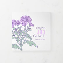 Chrysanthemum paarse bloemtekening