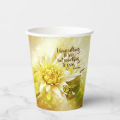 Chrysanthemum Party Cup met Quote Papieren Bekers (Voorkant)