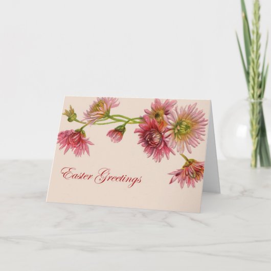 Chrysanthemum Pasen Groeten - Kaart (Voorkant)
