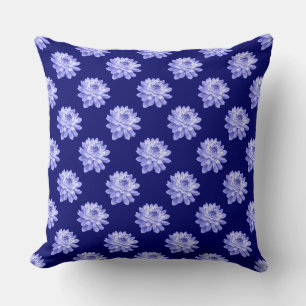 Chrysanthemum Pattern - Deep Navy Blue Kussen