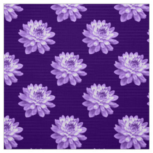 Chrysanthemum Pattern - Deep Paars Stof
