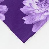 Chrysanthemum Pattern - Deep Paarse Fleece Blanket Deken (Hoek)