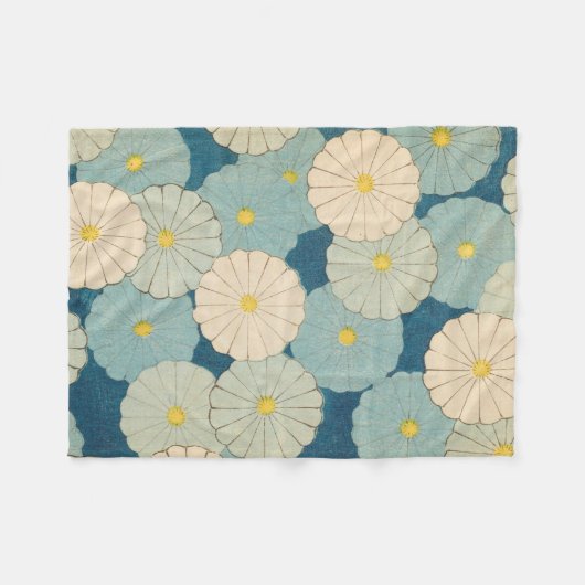 Chrysanthemum Pattern Fleece Deken (Voorkant (Horizontaal))