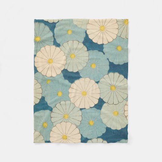Chrysanthemum Pattern Fleece Deken (Voorkant)
