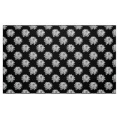 Chrysanthemum Pattern - Monochrome on Black Stof (Fat Quarter)