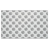 Chrysanthemum Pattern - Monochrome on White Stof (Fat Quarter)