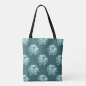 Chrysanthemum Pattern - Moss Green Canvas tas (Achterkant)