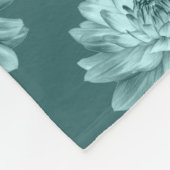 Chrysanthemum Pattern - Moss Green Fleece Blanket (Hoek)